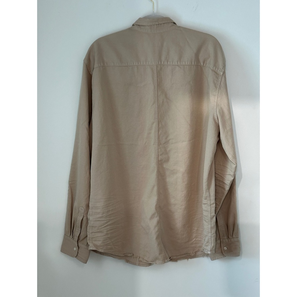 Frank & Eileen Luke Tan Cotton Button Down Shirt Mens XXL Made w/ Italy Fabric - Picture 11 of 11